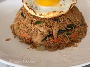 A picture of shrimp fried rice