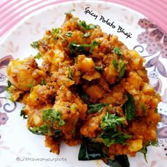 A picture of Spicy Potato Bhaji.