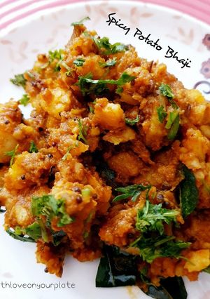 A picture of Spicy Potato Bhaji.