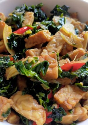 Foto resep Oseng tempe+ daun pepaya thailand