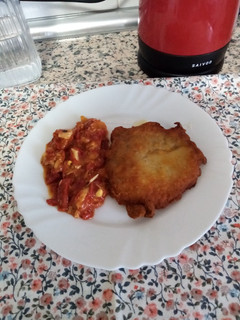 Una foto de San jacobo de lomo con fiambre de pavo y queso