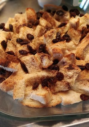 Foto resep Puding Roti Kismis