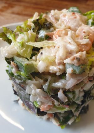 Una foto de Ensalada de arroz con mayonesa de mostaza sin gluten