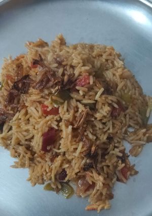 A picture of Veg biryani.