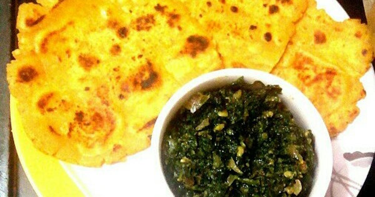Sarson Ka Saag With Makke Ki Roti Recipe by Saba Firoz Shaikh - Cookpad