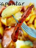 Patatas fritas al ajo con filete adobado en cecofry 🥔🥩