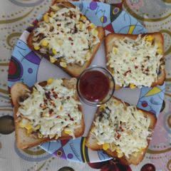 Mushroom corn toast A picture of Mushroom corn toast.