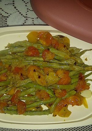 Foto resep Buncis dan Tomat Panggang