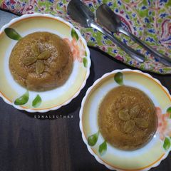 A picture of Rajgira Halwa / Amaranth flour Halwa.