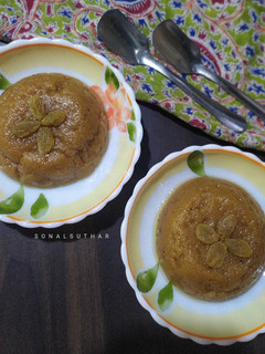 A picture of Rajgira Halwa / Amaranth flour Halwa.