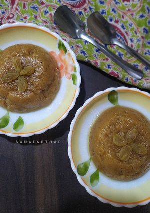 A picture of Rajgira Halwa / Amaranth flour Halwa.