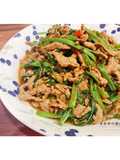 Stir-Fried Water Spinach with Sacha Beef