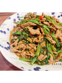 沙茶牛肉炒空心菜 的食譜成品照片