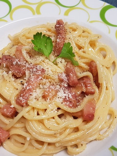 Una foto de Espagueti carbonara