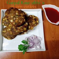A picture of Corn cutlets 🥔🌶️🌽.