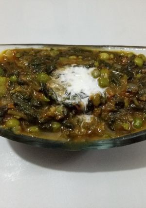 A picture of Mutter palak ki sabji.