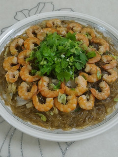 鮮蝦粉絲煲 的食譜成品照片