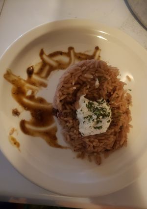 A picture of Jamaican Rice & Peas.