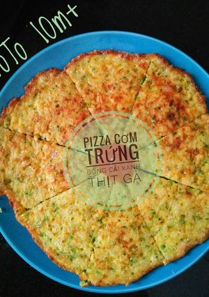 Hình của món Pizza cơm trứng cho bé.