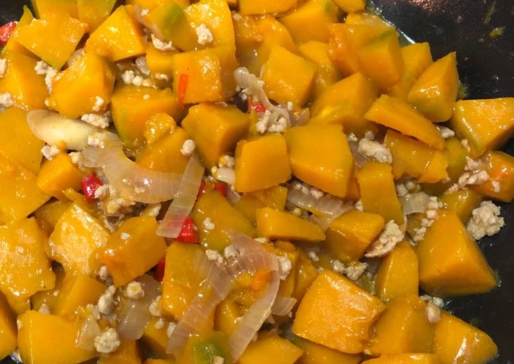 Resep Daging tumis labu Anti Gagal