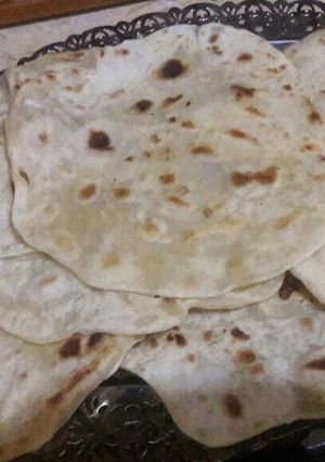 صورة لوصفة عيش الصاج السوري