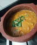 Dried prawns Raw mango curry