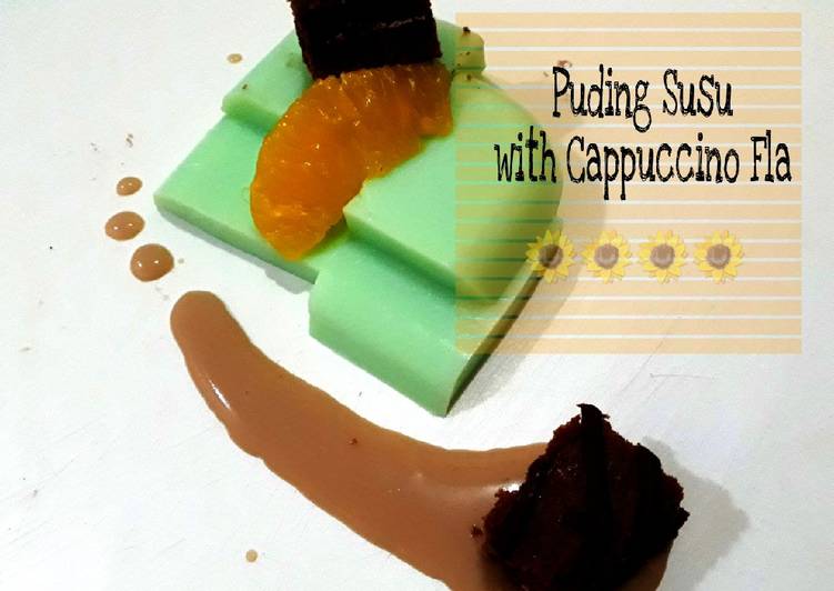 Puding susu dan fla cappucchino