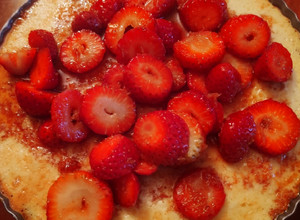 Una foto de Cheesecake de frutillas