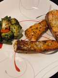 Lemon burnt garlic salmon