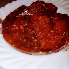 A picture of Jaggery tomato chutney.