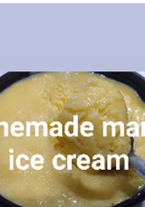 होममेड मैंगो आइसक्रीम (Homemade mango ice cream recipe in hindi) रेसिपी मुख्य फोटो