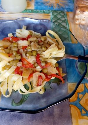 Una foto de Salteado con pasta
