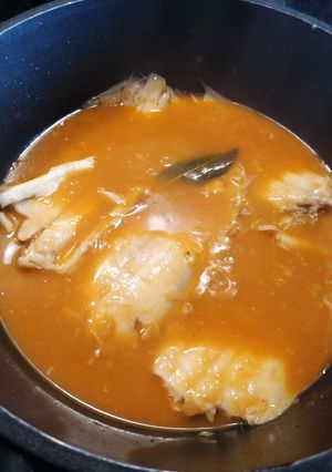 Una foto de 151. Lenguado en salsa marinera