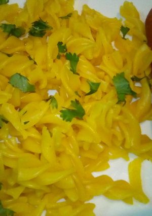 A picture of Turmeric pasta.