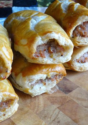 A picture of Herby Sausage Rolls.