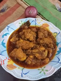 কালাভুনা স্টাইলে  চিকেন কষা (kalabhuna style e chicken kosha recipe in Bengali) রেসিপির প্রধান ছবি