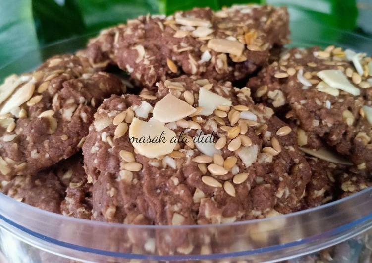 Mudah Cepat Memasak Oatmeal Choco Cookies ala Didi (Oat Cookies) Ala Warteg