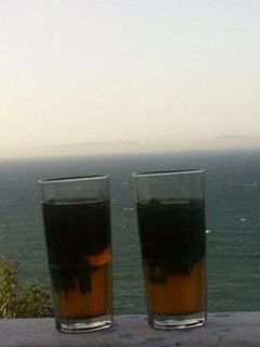 A picture of Moroccan mint tea.