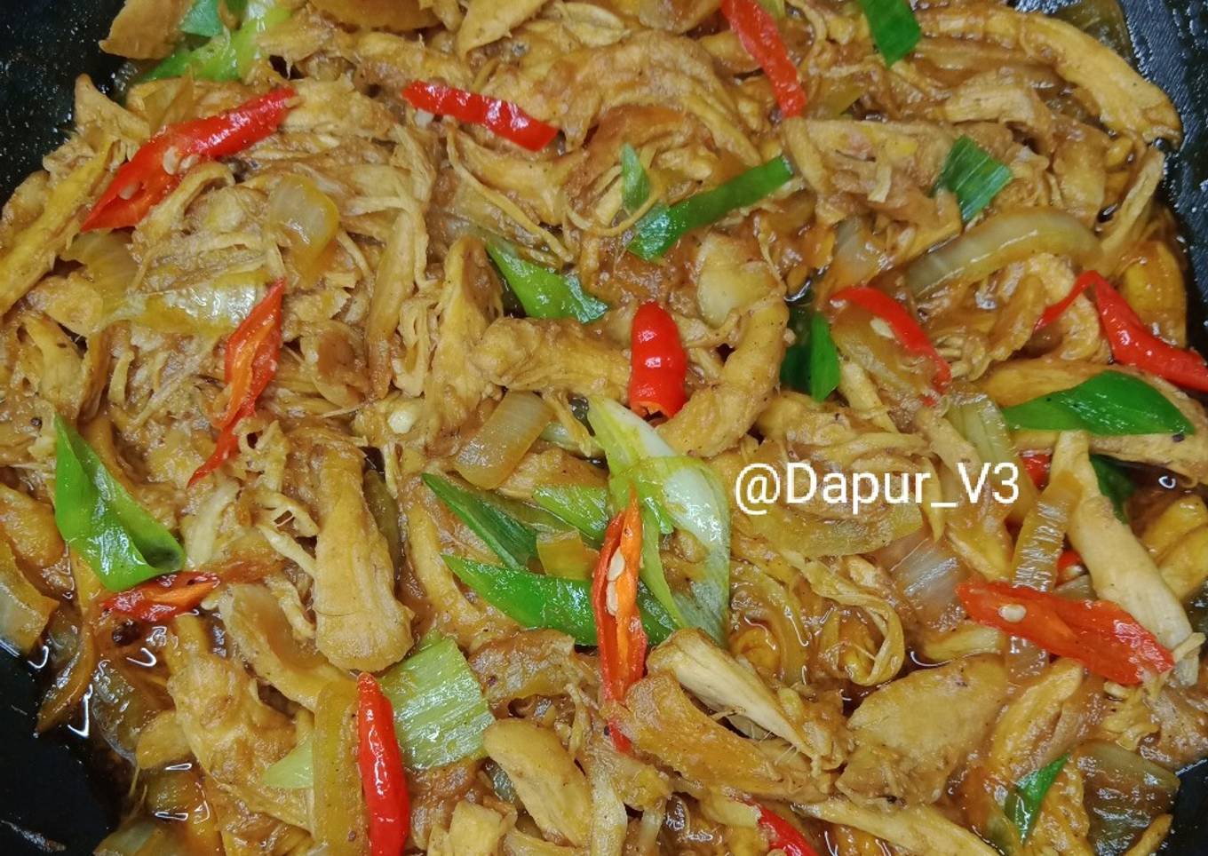Ayam suwir saos tiram