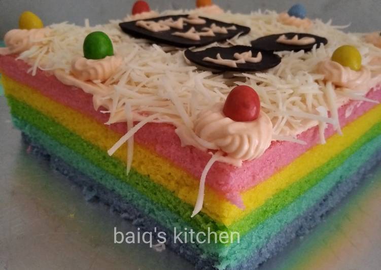 Rainbow Cake Hias ala Mama Canaz