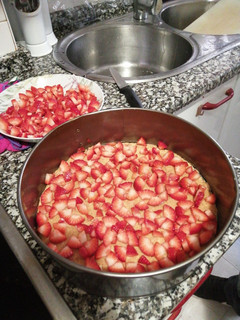 Una foto de Tarta de yogur de fresa