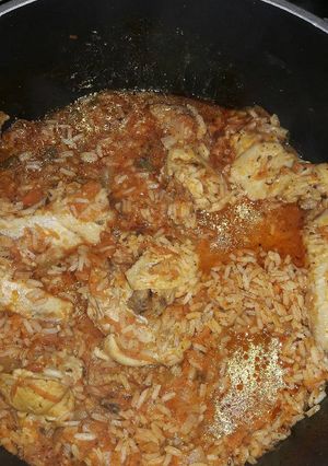 Una foto de Arroz con pollo espectacular!!