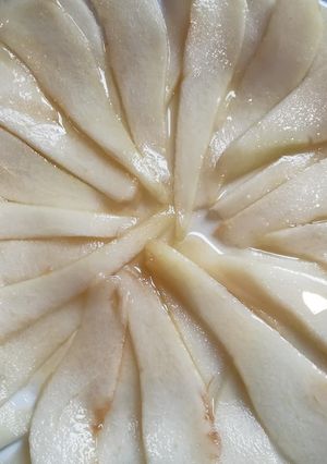 Une photo de Carpacio de poire au sirop vanille