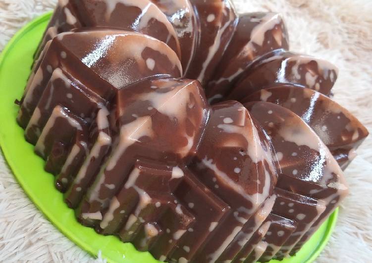 Resep: Marble Puding milktea silverqueen istimewa