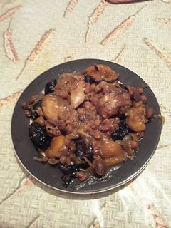 صورة لوصفة طاجين حلو ومالح بالفواكه المجففه