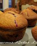 Muffins de moras y frambuesa apto para personas con diabetes