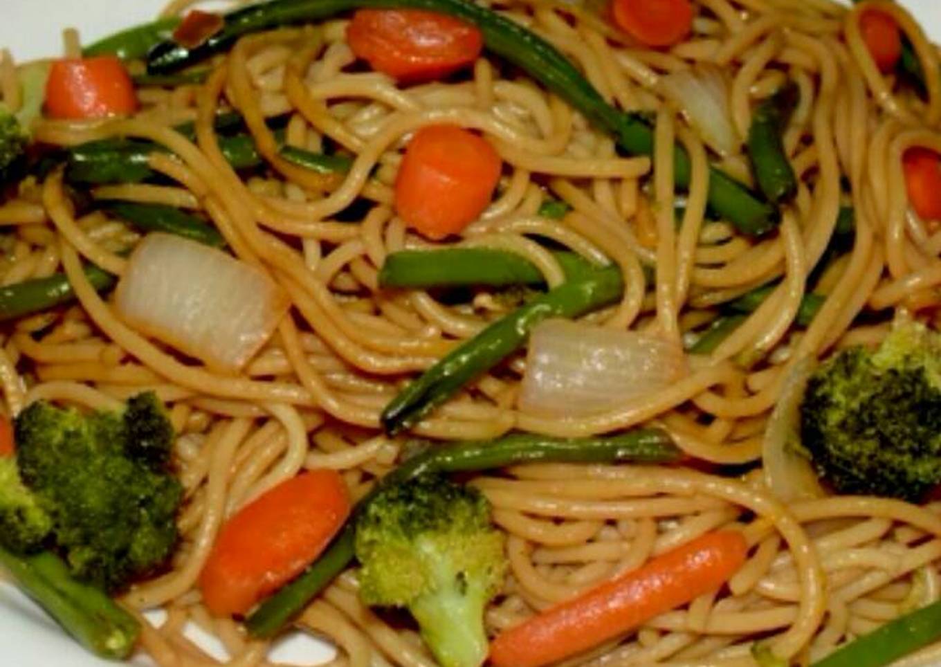 Fideos chinos con verduras