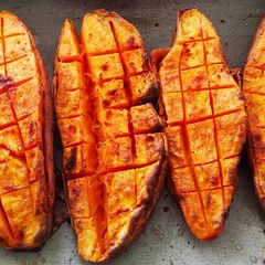 A picture of Caramelized Baked Sweet Potatoes EASY.