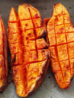A picture of Caramelized Baked Sweet Potatoes EASY.