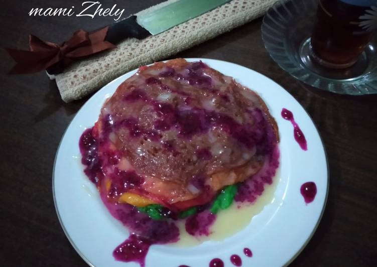 Cara buat Pancake Lumer Pelangi yang nikmat Untuk Jualan